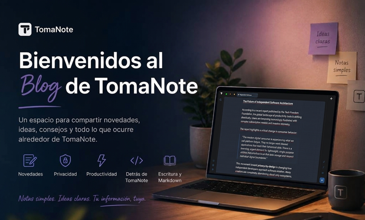 Bienvenidos al Blog de TomaNote